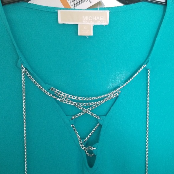 Michael Kors Top in Tile Blue - Picture 2 of 6